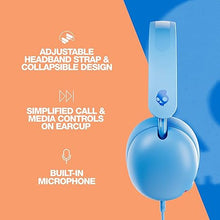 Load image into Gallery viewer, Skullcandy Grom Over-Ear Wired Headphones for Kids, Volume-Limiting, Share Audio Port, Microphone, Work with Bluetooth Devices and Computers - Surf Blue
