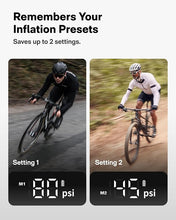 Load image into Gallery viewer, HOTO Mini Bike Tire Pump, 25s Fast Inflate Bicycle Pump with Guage, 150PSI Portable Electric Bike Air Pump with Presta and Schrader Valve for Road Bike, Motorcycle, Mountain Bike, E-Bike, City Bike
