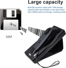 Load image into Gallery viewer, Bluetooth Wireless Handheld Barcode Scanner with Base 2.4G Wireless+USB Wired 1D 2D Barcode Scanner QR PDF417 Data Matrix UPC Rechargeable Bar Code Scanner for Laptops/PC/Android/Apple iOS
