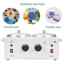 Load image into Gallery viewer, Panghuhu88 Double Wax Warmer, Professional Electric Wax Heater, Wax Pot Dual Parrafin Waxing Machine, SPA Equipment Adjustable Temperature, Facial Skin Hair Removal Tool Set
