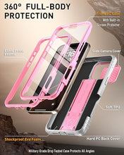 Load image into Gallery viewer, Poetic Revolution Case for iPhone 16 Pro Max 6.9 inch, [Slide Camera Cover], Full-Body Military Grade Rugged Shockproof Cover with Kickstand and Built-in-Screen Protector, Pink

