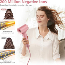 Load image into Gallery viewer, Hair Dryer, Ionic Blow Dryer, 1500W High-Speed Hairdryer with 110000 RPM Brushless Motor for Fast Drying Low Noise, 4 Temps &amp; 2 Speeds with Magnetic Nozzle for Home Travel Women Man
