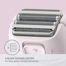 Load image into Gallery viewer, Panasonic Close Curves Electric Shaver for Women, Cordless 4-Blade Shaver, Bikini Attachment, Pop-Up Trimmer, Wet Dry Operation - ES-WL80-V (Purple)
