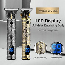 Load image into Gallery viewer, AMULISS Professional Mens Hair Clippers Zero Gapped Cordless Hair Trimmer Professional Haircut &amp; Grooming Kit for Men Rechargeable LED Display
