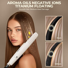 Load image into Gallery viewer, MiroPure Flat Iron Hair Straightener, Hair Straightener and Curler 2-in-1, 360° Airflow Styler with Cool Air for Curls, Titanium Ceramic Ionic, Hair Care Aroma,Auto Off, Dual Voltage for Travel
