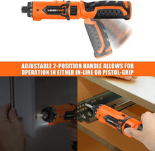 Load image into Gallery viewer, ENERTWIST Cordless Screwdriver, 8V Max 10Nm Electric Screwdriver Rechargeable Set with 82 Accessory Kit and Charger in Carrying Case, 21+1 Cluth, Dual Position Handle, LED Light, ET-CS-8
