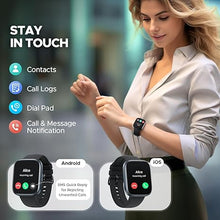 Load image into Gallery viewer, truefree Smart Watch for Men Women with Bluetooth Call 1.96&quot; Full Touch Screen Fitness Tracker with Heart Rate Blood Oxygen Sleep Monitor, IP68 Waterproof Activity Tracker for Android and iOS Phones
