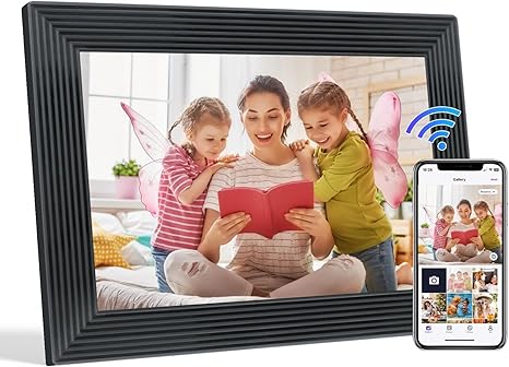 Uhale Digital Picture Frame Wifi - 10.1 Inch Digital Photo Frame, Electronic Photo Frame SD Card Slot Desktop IPS Touch Screen HD Display Auto-Rotate Slideshow Share Videos Photos Send Wishes Remotely