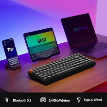 Load image into Gallery viewer, Keychron K2 Max QMK/VIA 2.4 GHz &amp; Bluetooth Wireless Custom Mechanical Keyboard for Mac/Windows/Linux, 75% Layout Keyboard RGB Backlight Red Switch - Black
