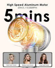 Load image into Gallery viewer, Diffuser Hair Dryer, High Speed Fast Drying Hair Dryers, Negative Ionic Professional Blow Dryer with 110000 RPM Brushless Motor, Lightweight Low Noise Thermo-Control Hairdryer, Travel with Nozzle
