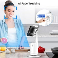 Load image into Gallery viewer, Auto Tracking Phone Holder, Auto Face Tracking Tripod, Portable All-in-one Smart Selfie Stick 360 Rotation Fast Face &amp; Object Tracking Cameraman Robot Mount for Phone Video Vlog Live Streaming(White)
