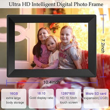 Load image into Gallery viewer, 10.1Inch WiFi Smart Digital Picture Frames,1280 * 800 IPS HD Resolution Digital Photo Frame,16GB Storage,Auto-Rotate,Digital Frame use Mobile Phone Share Pictures and Video
