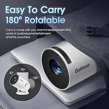 Load image into Gallery viewer, [Built-in App] Mini Projector 1080P FHD 4K Support Projector with Mouse Portable Projector with WiFi and Bluetooth 180° Adjustable Auto Keystone HDMI/TV Stick/USB/PS5/Laptop, with HDMI Cable &amp; Mouse
