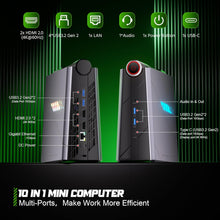 Load image into Gallery viewer, ACEMAGIC Mini Gaming PC i9, i9-11900H Processor(Up to 4.9GHz), Mini PC Gaming 16GB RAM 512GB NVME SSD, Mini Computers Desktop with 3 Modes/RGB/Dual Fans/Wifi 6/BT5.2
