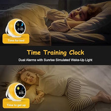 Load image into Gallery viewer, Kids Alarm Clock for Bedroom Decor, Ok to Wake Digital Clock for Toddlers with Sunrise &amp; Moon, White Noise Sound Machine &amp; Night Light for Girl/Boy, Children Sleep Trainer (Yellow) Mini
