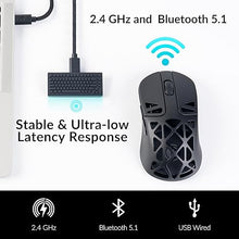 Load image into Gallery viewer, M3 Mini 4K Wireless Mouse Signature Edition 5.1/2.4 GHz/Wired Optical Mouse, Ultra-Lightweight 55g Programmable PixArt 3395 Sensor with up to 26,000 DPI/ 650 IPS for Windows Mac Linux - Black
