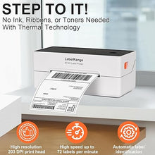 Load image into Gallery viewer, Ecommerce Label Printer, Bluetooth Thermal Shipping Label Printer, 4x6 Thermal Printer Compatible with Android, iOS, Windows, Amazon, Ebay, Shopify, Etsy, USPS, Pirate Ship, Shippo

