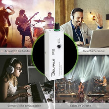 Load image into Gallery viewer, P2 Portable in Ear Monitor Amplifier, Headphone Amp with XLR and TRS Input 3.5mm Output, Headphone Amplifier with Stereo/Mono Switch for Keyboardists, Drummers, Guitar (Single Channel)
