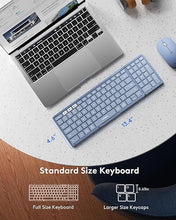 Load image into Gallery viewer, Foldable Keyboard and Mouse, Samsers Folding Bluetooth Keyboard Mouse Combo, 2.4G + BT5.0 x 2, Full-Size Portable Travel Keyboard &amp; Rechargeable Wireless Mouse for Windows Android iOS Mac OS, Blue

