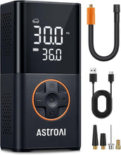 Load image into Gallery viewer, AstroAI L7 Tire Inflator Portable Air Compressor Cordless Bike Pump with Digital Dual Values Display, 150 PSI Car Tires Pump with LED Lights Air Pump for Cars, Motorcycles, Bikes, Balls
