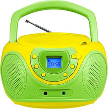 Load image into Gallery viewer, hPlay Gummy P16 Portable CD Player Boombox AM FM Digital Tuning Radio, Aux Line-in, Headphone Jack, Foldable Carrying Handle (Lime)
