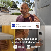 Load image into Gallery viewer, myQ Smart Garage Door Video Keypad with Wide-Angle Camera,Customizable PIN Codes,and Smartphone Control–Take Charge of Your Garage Access Works with Chamberlain, LiftMaster and Craftsman openers,White
