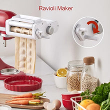 Load image into Gallery viewer, ANTREE 3-IN-1 Pasta Attachment &amp; Ravioli Attachment for KitchenAid Stand Mixers, Pasta Maker Assecories included Pasta Sheet Roller, Spaghetti Cutter and Ravioli Maker Attachment
