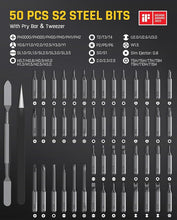 Load image into Gallery viewer, Fanttik E1 Max 3.7V Mini Electric Screwdriver, Precision Screwdriver Set, 50-in-1 Magnetic Bits, Magnetic Storage, 5/32''Hex, Electric Screwdriver for Electronics Phone Camera Laptop Watch - Grey
