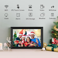 Load image into Gallery viewer, Digital Photo Frame 10.1 inch WiFi Digital Picture Frame 1280X800 IPS Touch Screen 32GB Storage Auto-Rotate Wall-Mountable Easy Setup to Share Photos &amp; Videos via Free App from Anywhere
