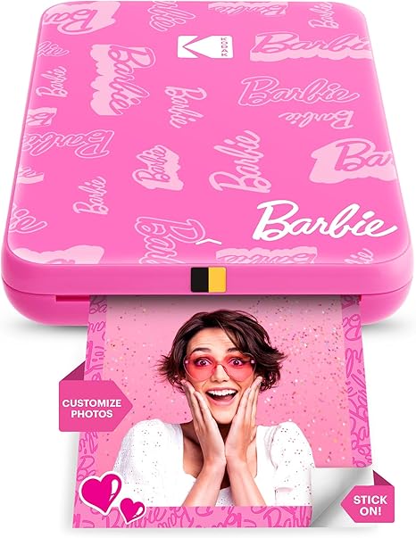 KODAK Barbie x Step Slim Wireless Instant Portable Photo Mobile Printer – Full Color Prints in Zink 2x3” Sticky-Backed Photos from iOS & Android Devices via Bluetooth in The App – Signature Style