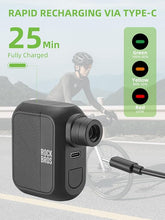 Load image into Gallery viewer, ROCKBROS Mini Bike Pump Portable Bike Tire Pump 100PSI Electric Bike Pump Mini Air Pump Tire Inflator Rechargeable with Presta Schrader Valve
