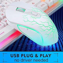 Load image into Gallery viewer, Gaming Keyboard and Mouse Combo, K1 RGB LED Backlit Keyboard with 104 Key for PC/Laptop(White)
