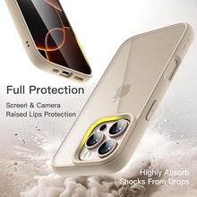 Load image into Gallery viewer, JETech Case for iPhone 16 Pro 6.3-Inch, Shockproof Phone Bumper Cover, Solid Color Matte TPU Frame, Anti-Scratch Clear Back (Desert Titanium)
