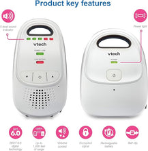 Load image into Gallery viewer, VTech Upgraded Baby Monitor with Rechargeable Battery, Long Range, Crystal-Clear Sound, and Alerts
