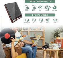 Load image into Gallery viewer, Portable CD Player with Speakers 2000mAh Rechargeable Walkman CD Player Portable with Double 3.5mm Headphones Jack,Small Anti-Shock Personal CD Player for Car Aux or Home Music Player
