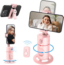Load image into Gallery viewer, Auto Face Tracking Phone Holder, Gesture Control &amp; Remote, Face Tracking Tripod 360 Rotation Body Phone Camera Mount Smart Shooting Holder, iPhone Selfie Stick Tripod, Expandable Pole (Pink)
