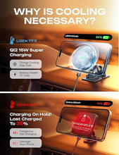 Load image into Gallery viewer, LISEN for Qi2 MagSafe Car Mount Charger 15W Wireless Car Charger Phone Holder, Cooler iPhone Magnetic Charger Mount Cell Phone Holders for your Car, Car Accessories for iPhone 16 15 14 13 Pro Max Plus
