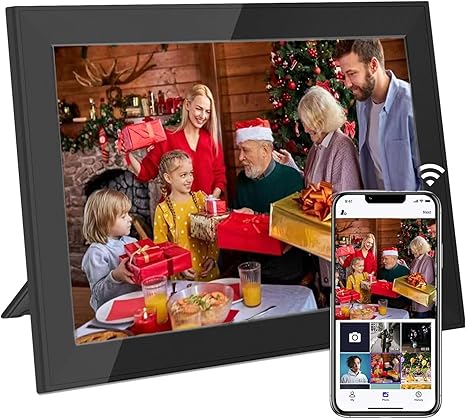 10.1 Inch WiFi Digital Picture Frame, Smart Electronic Clound Digital Photo Frame with 1280 * 800 HD Touch Screen, Instantly Share Photos & Video, Gift for Friend and Family