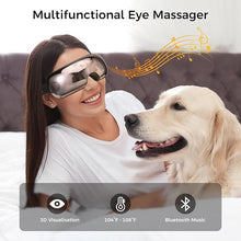 Load image into Gallery viewer, NOWWISH Eye Massager with Heat &amp; Bluetooth Music, Christmas Gifts for Women Men Wife Husband, Smart Heated Eye Mask for Relax Eye, Reduce Eye Strain, Headache and Migraine Relief, Improve Sleep
