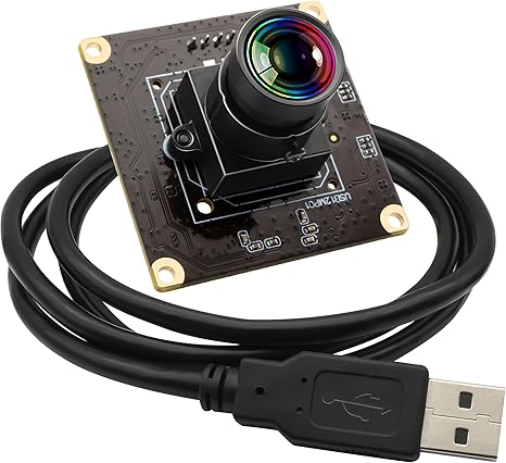 120fps USB Camera Module Wide Angle 100degree Low Distortion Lens Webcam Board for Laptop 11.6mp Lightburn Camera Mini UVC USB2.0 High Speed PC Camera Industrial USB Security Web Camera for Computer