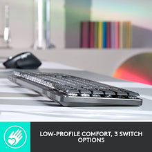 Load image into Gallery viewer, Logitech MX Mechanical Wireless Illuminated Performance Keyboard, Tactile Quiet Switches, Bluetooth, USB-C, macOS, Windows, Linux, iOS, Android, Graphite - With Free Adobe Creative Cloud Subscription
