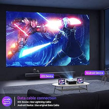 Load image into Gallery viewer, Projector with 5G WiFi and Bluetooth, Native 1080P Projector[Projector Screen Included], Full HD 18000LM Movie Projector, 300&quot; Display Support 4k Home Theater, Compatible with Phone/Laptop/TV Stick
