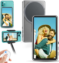 Load image into Gallery viewer, Wireless Selfie Monitor Screen for Media Content Creators, Back Camera Monitor Screen for iPhone &amp; Android, 1800mAh with Bluetooth Remote Rear Camera for Selfie Vlog Live Stream TikTok, Grey
