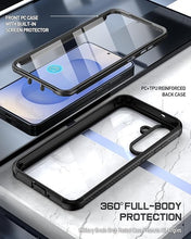Load image into Gallery viewer, Poetic Guardian Case for Samsung Galaxy S25+ Plus 5G 6.7 "(2025) [20 FT Mil-Grade Drop Tested], Built-in Screen Protector [Work with Fingerprint ID], Full Body Rugged Shockproof Case, Black/Clear
