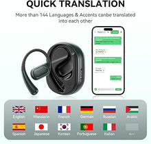 Load image into Gallery viewer, Language Translator Earbuds, Translation Earbuds Real Time with 144 Languages &amp; Accents Online, Translator Device with APP Support Music and Calling, Simultaneous Translation Bluetooth 5.4
