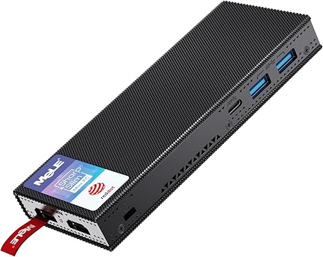 MeLE Fanless Mini PC Stick N100 PCG02 Pro 8GB LPDDR4x 256GB eMMC Micro Computer 2x HDMI 4K WiFi 5 BT5.1 Gigabit Ethernet, Support Linux, PD3.0 Protocol on Industrial IoT Office Digital Signage MES WMS