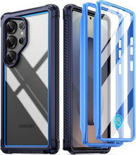 Load image into Gallery viewer, Poetic Guardian Case for Samsung Galaxy S25 Ultra 5G 6.9" (2025) [20 FT Mil-Grade Drop Tested], Built-in Screen Protector [Work with Fingerprint ID], Full Body Rugged Shockproof Case, Blue/Clear
