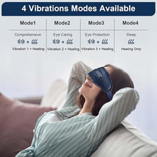 Load image into Gallery viewer, Eye Massager with Heat, Heated Eye Mask with Vibration for Migraines, Dry Eyes and Dark Circles, Wireless Eye Care Device, Gift for Eyestrain Relief and Sleep Improvement
