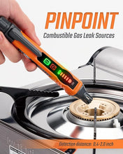 Load image into Gallery viewer, Natural Gas Detector, TopTes PT177 Gas Leak Detector with Audible &amp; Visual Alarm, Portable Gas Sniffer to Locate Combustible Gas Leak Sources Like Methane,Propane for Home (Includes Battery x2)-Orange
