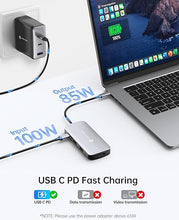 Load image into Gallery viewer, Docking Station Triple Display, NOVOO RM7 USB C Docking Station Dual Monitor Adapter with 8K@30Hz DP and Dual 4K@60Hz HDMI, 100W PD, 3 USB Ports, USB C Dock for HP, DELL, Lenovo, MacBook Laptops
